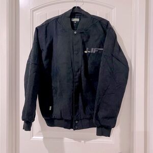 LIFT Embroidered Down Insulated Bomber Industrial Safety Gear Jacket Black NWOT